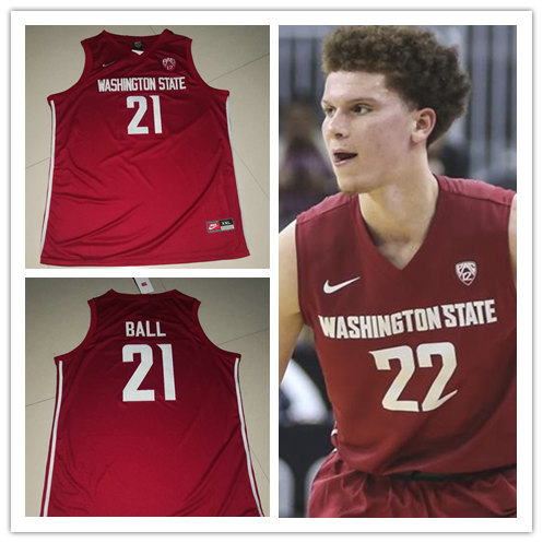  Mens Youth Washington State Cougars Custom Nike 2018 Retro Crimson College Basketball Game Jersey 