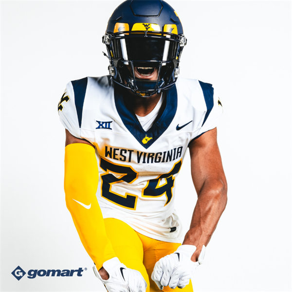  Mens Youth West Virginia Mountaineers Custom Nike 2024 White Game Football Jersey 