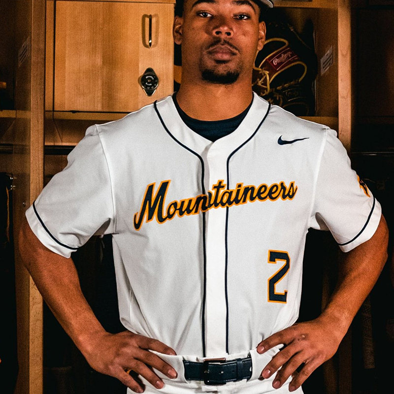  Mens Youth West Virginia Mountaineers Custom Nike White College Basetball Retro Jersey 