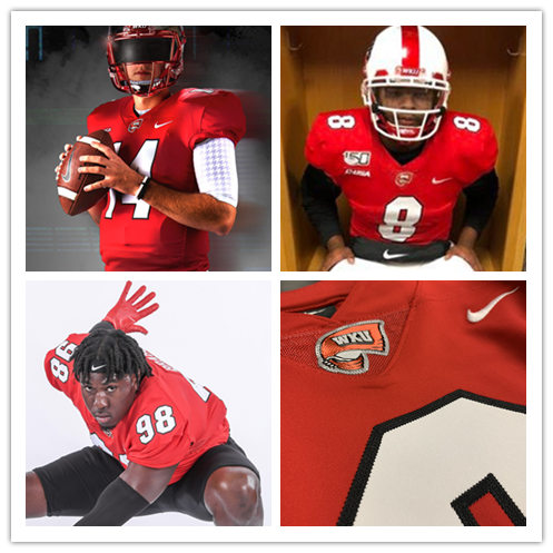  Mens Youth Western Kentucky Hilltoppers Custom Nike 2020 Red Football Jersey 