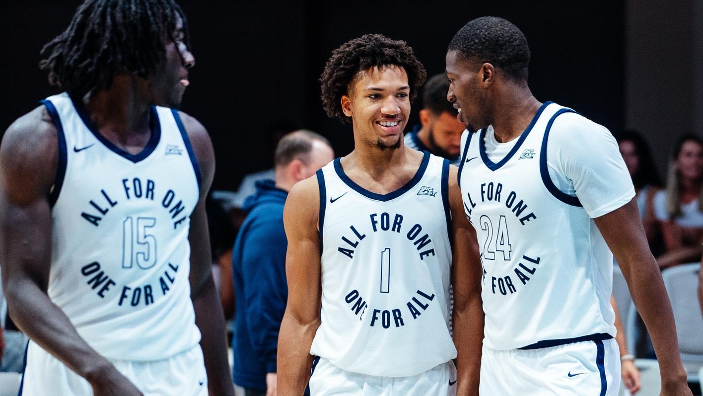  Mens Youth Xavier Musketeers Custom White All For One Basketball Jersey 