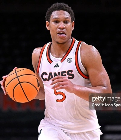  Miami Hurricanes #5 Malik Reneau Adidas 2025 White Canes Basketball Game Jersey 