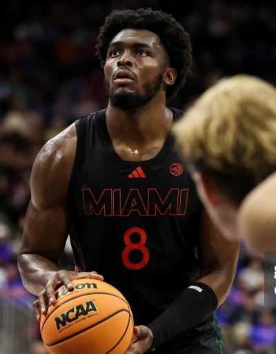  Miami Hurricanes #8 Ernest Udeh Jr. Adidas 2026 Black Basketball Game Jersey 