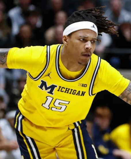  Michigan Wolverines #15 Aday Mara Maize Retro Limited College Basketball Game Jersey 