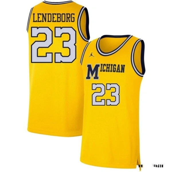 Michigan Wolverines #23 Yaxel Lendeborg  Maize Retro Limited College Basketball Game Jersey 