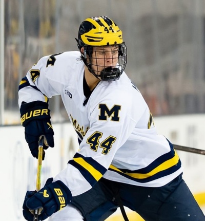  Michigan Wolverines #44 Will Horcoff 2025-26 White Hockey Game Jersey 