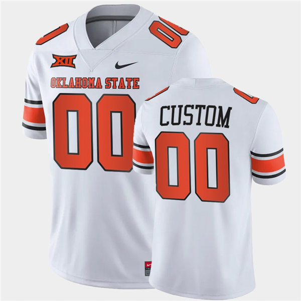 Mnes Oklahoma State Cowboys Custom Nike White Vapor Limited Football Jersey 