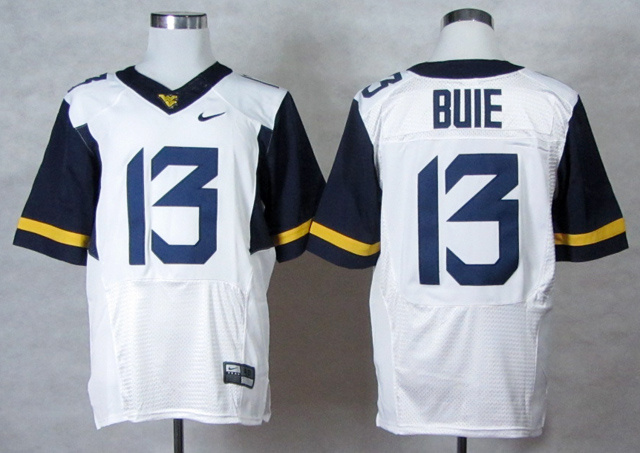  Nike West Virginia Mountaineers #13 Andrew Buie College Football Elite Jerseys - White