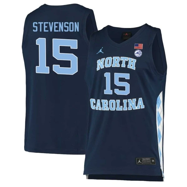  North Carolina Tar Heels #15 Jarin Stevenson Navvy College Basketball Jersey 