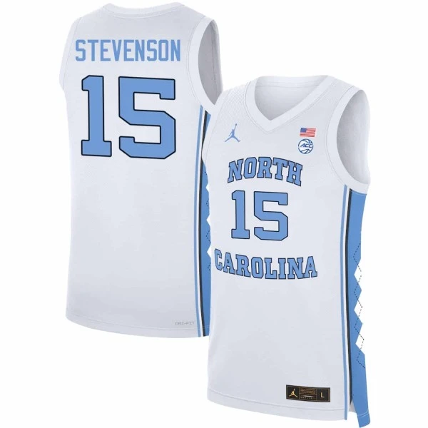  North Carolina Tar Heels #15 Jarin Stevenson White College Basketball Game Jersey 