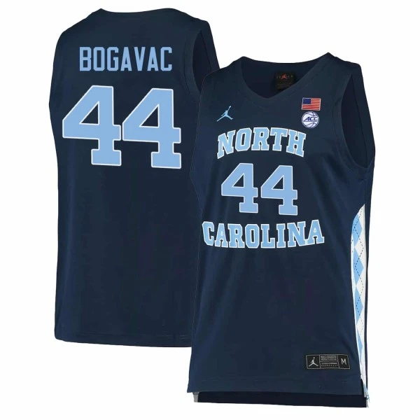  North Carolina Tar Heels #44 Luka Bogavac Navvy College Basketball Jersey 