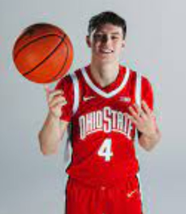  Ohio State Buckeyes #4 Gabe Cupps Nike 2025 Scarlet Primary College Basketball Game Jersey 