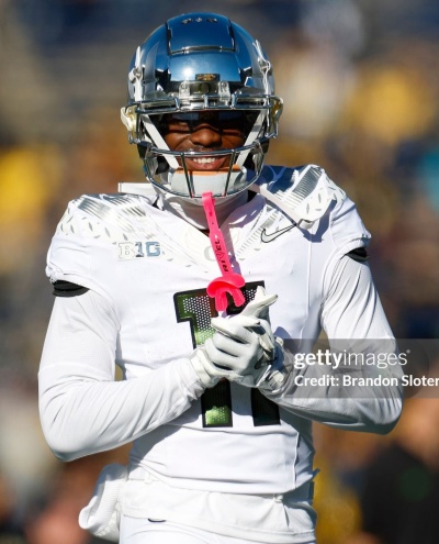  Oregon Ducks #11 Jeremiah McClellan  2025 BIG Ten Alternate Game Football Jersey White 