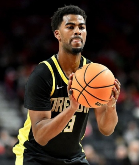  Oregon Ducks #13 Sean Stewart  2025 BIG 10 Black Basketball Game Jersey 