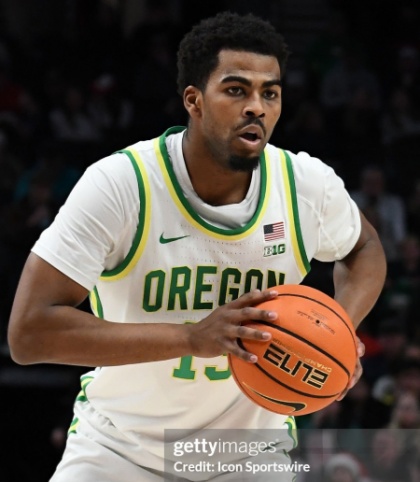  Oregon Ducks #13 Sean Stewart  2026 BIG 10 White Oregon Basketball Game Jersey 