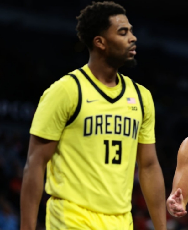  Oregon Ducks #13 Sean Stewart  2026 BIG 10 Yellow Oregon Basketball Game Jersey 