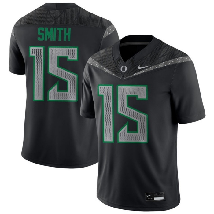  Oregon Ducks #15 Akili Smith Jr. Black GENERATION O FLY ERA F.U.S.E. Limmited Football Game Jersey 