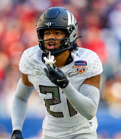  Oregon Ducks #21 Aaron Flowers 2025 BIG Ten Alternate Game Football Jersey White 