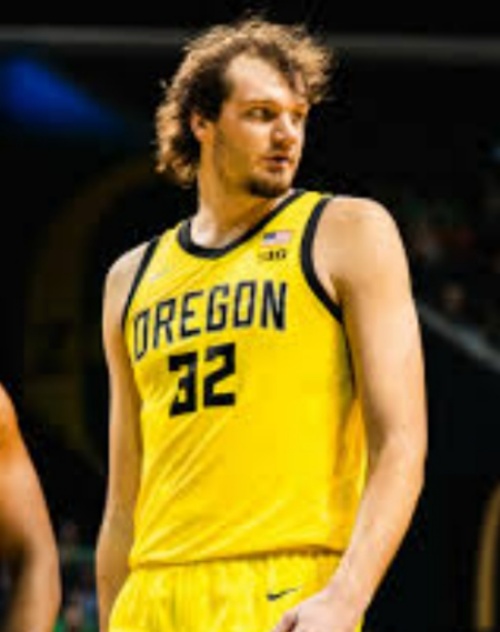  Oregon Ducks #32 Nathan Bittle 2026 BIG 10 Yellow Oregon Basketball Game Jersey 