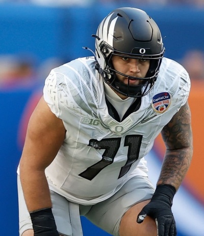  Oregon Ducks #71 Alex Harkey 2025 BIG Ten Alternate Game Football Jersey White 