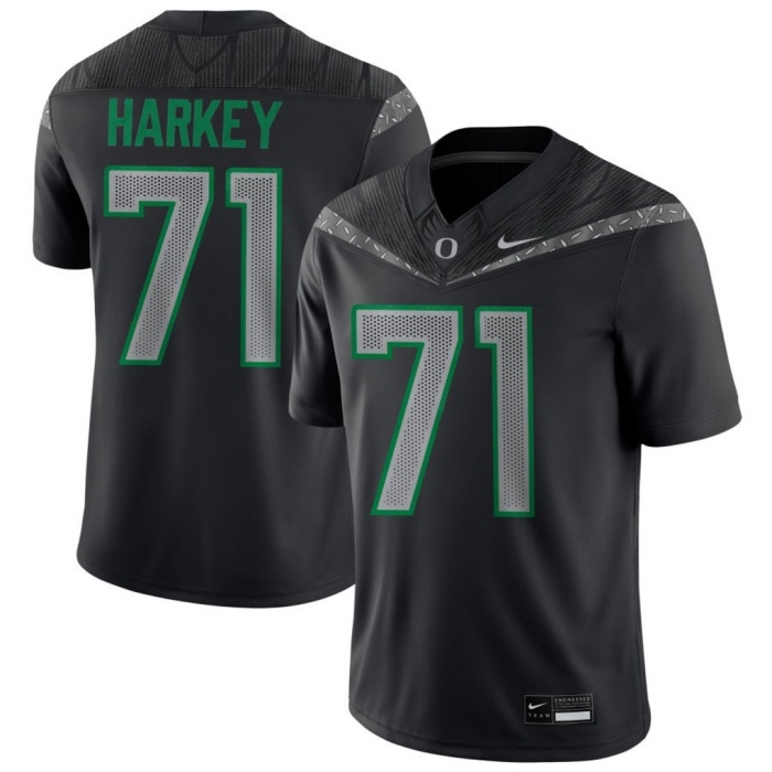  Oregon Ducks #71 Alex Harkey Black GENERATION O FLY ERA F.U.S.E. Limmited Football Game Jersey 