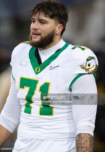  Oregon Ducks #71 Alex Harkey F.U.S.E.Limmited 2025 White MIGHTY OREGON Football Game Jersey 