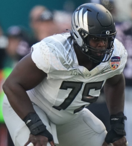  Oregon Ducks #75 Emmanuel Pregnon 2025 BIG Ten Alternate Game Football Jersey White 