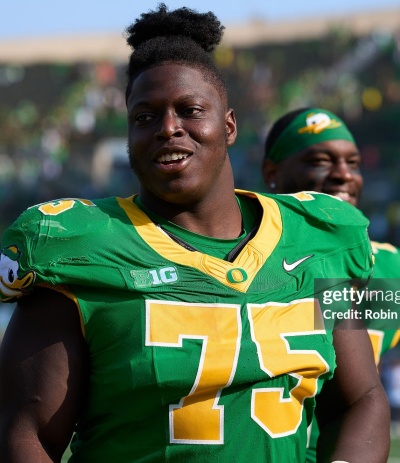  Oregon Ducks #75 Emmanuel Pregnon F.U.S.E. Limmited 2025 GANG GREEN Retro Football Game Jersey 