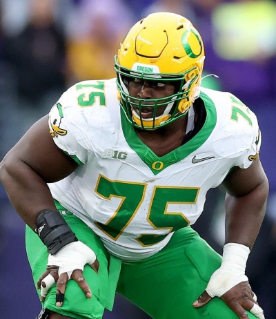  Oregon Ducks #75 Emmanuel Pregnon F.U.S.E.Limmited 2025 White MIGHTY OREGON Football Game Jersey 