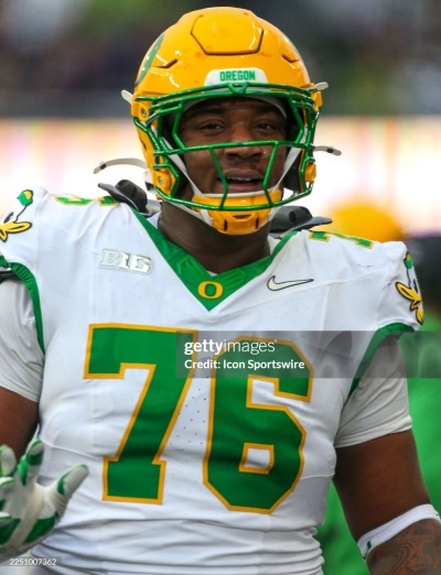  Oregon Ducks #76 Isaiah World F.U.S.E.Limmited 2025 White MIGHTY OREGON Football Game Jersey 