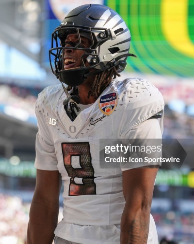  Oregon Ducks #9 Jamari Johnson 2025 BIG Ten Alternate Game Football Jersey White 