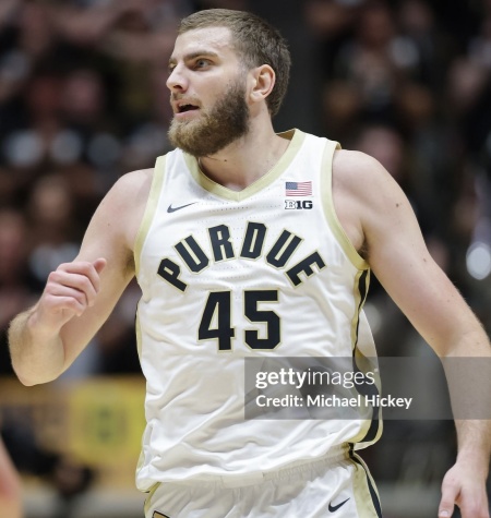  Purdue Boilermakers #45 Oscar Cluff White College Basketball Game Jersey 