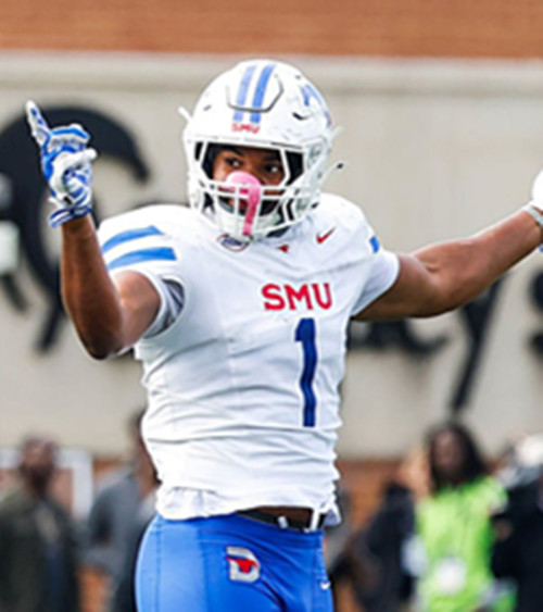  SMU Mustangs #1 Ty Hawkins 2025 White Football Game Jersey 