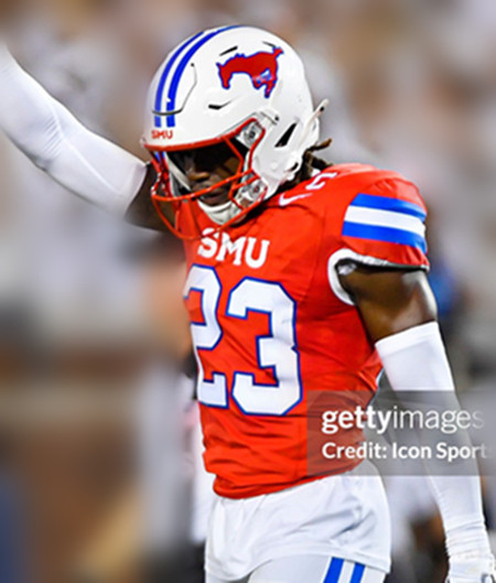  SMU Mustangs #23 Isaiah Nwokobia 2025 Red Football Game Jersey 