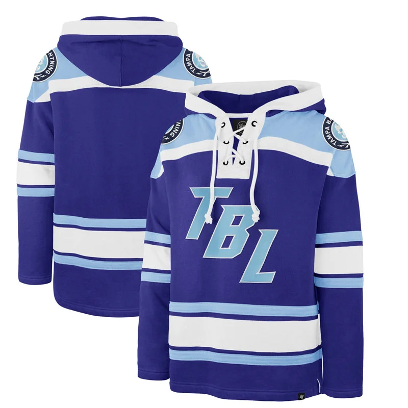  Tampa Bay Lightning 2026 NHL Stadium Series Superior Lacer Hoodie - Blue 
