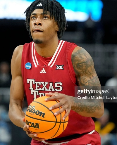  Texas Tech Red Raiders #15 JT Toppin 2025 Red College Basketball Game Jersey 