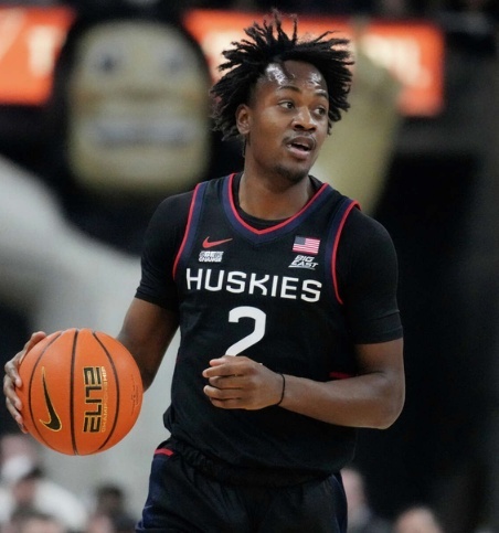  Uconn Huskies #2 Silas Demary Jr. 2025 Navy College Basketball Game Jersey 