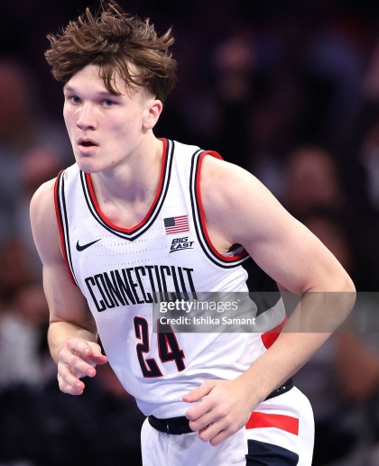  Uconn Huskies #24 Braylon Mullins 2025 White College Basketball Game Jersey 