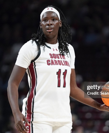  Unisex South Carolina Gamecocks #11 Madina Okot White College Women's Basketball Game Jersey 