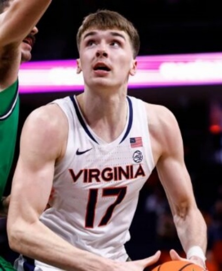  Virginia Cavaliers #17 Johann Grunloh Nike 2024-25 White Road College Basketball Game Jersey 