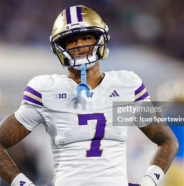  Washington Huskies #7 Ephesians Prysock 2025 White College Football Game Jersey 