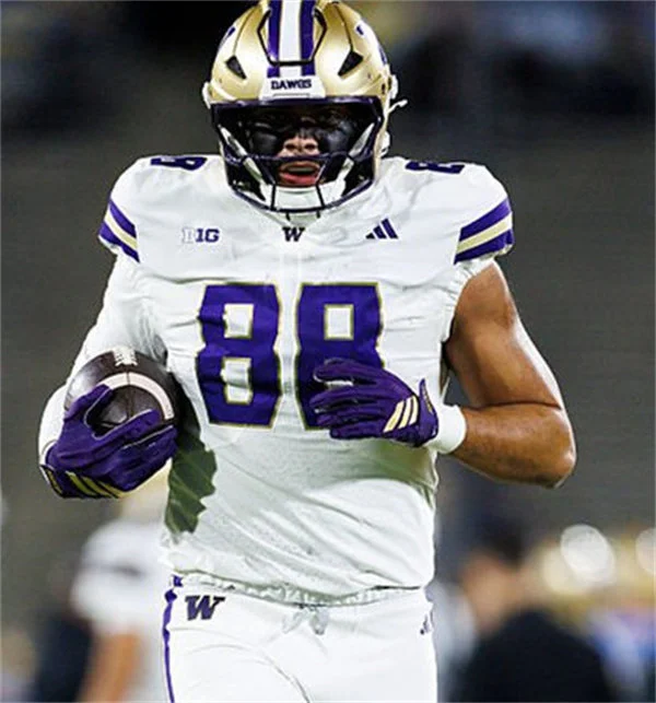  Washington Huskies #88 QUENTIN MOORE 2025 White College Football Game Jersey 