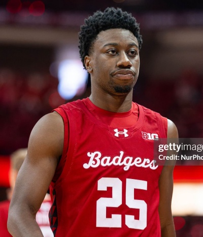  Wisconsin Badgers #25 John Blackwell 2026 Red College Basketball Game Jersey 