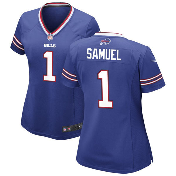  Women's Buffalo Bills #1 Curtis Samuel Nike Royal Team Color Limited Player Jersey 