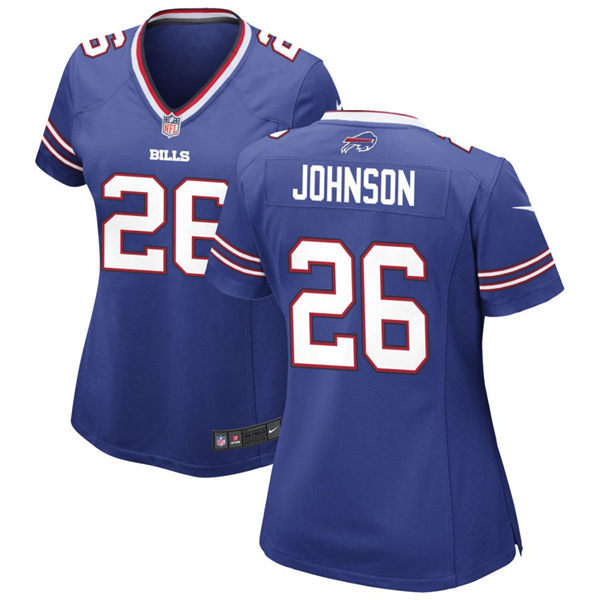  Women's Buffalo Bills #26 Ty Johnson Nike Royal Team Color Limited Player Jersey 