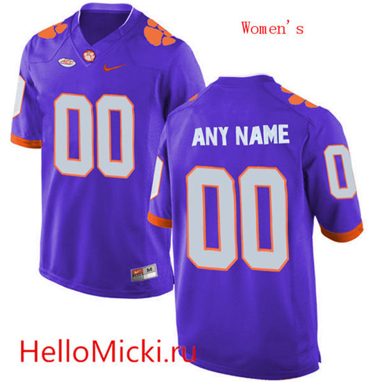  Women's Clemson Tigers Customized College Football Limited Jersey - Purple 