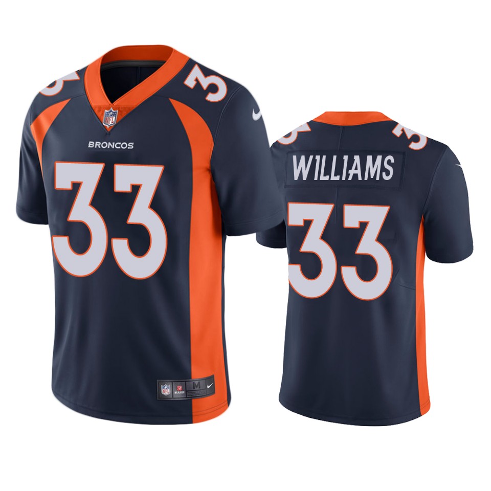  Women's Denver Broncos #33 Javonte Williams Nike Navy Limited Player Jersey 