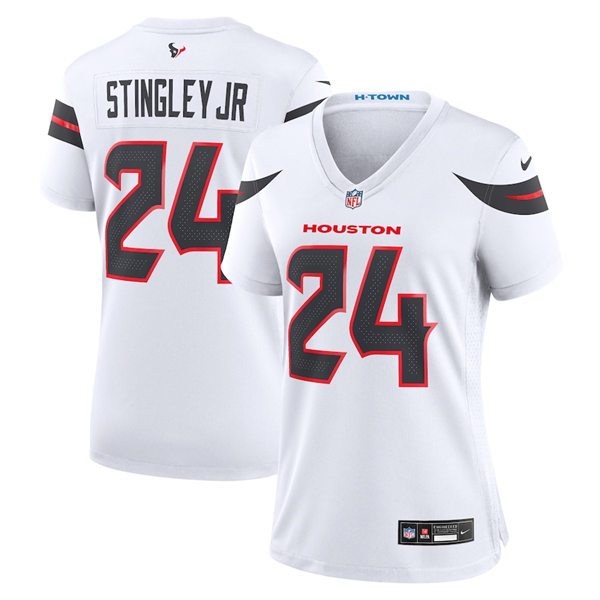  Women's Houston Texans #24 Derek Stingley Jr  Nike 2024 White Limited Jersey (3) 