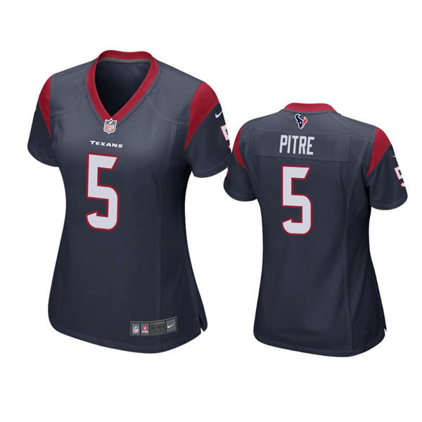  Women's Houston Texans #5 Jalen Pitre Nike Navy Limited Jersey  