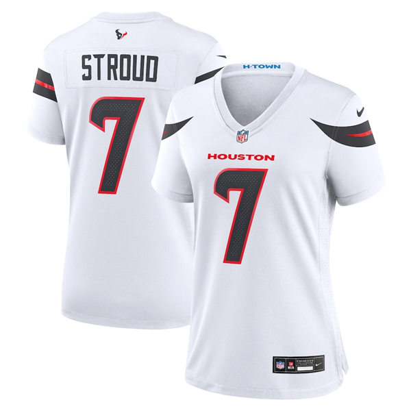  Women's Houston Texans #7 CJ Stroud Nike 2024 White Limited Jersey (1) 
